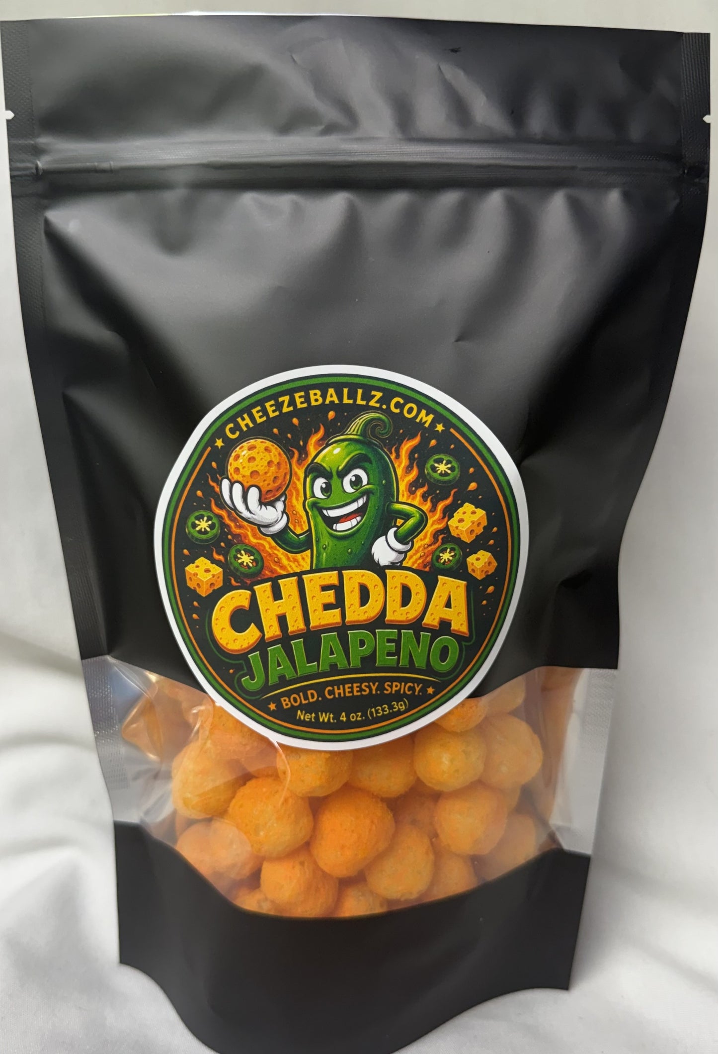 Nacho Cheese - Gourmet Flavored Cheeze Balls - 4 oz. Pouch
