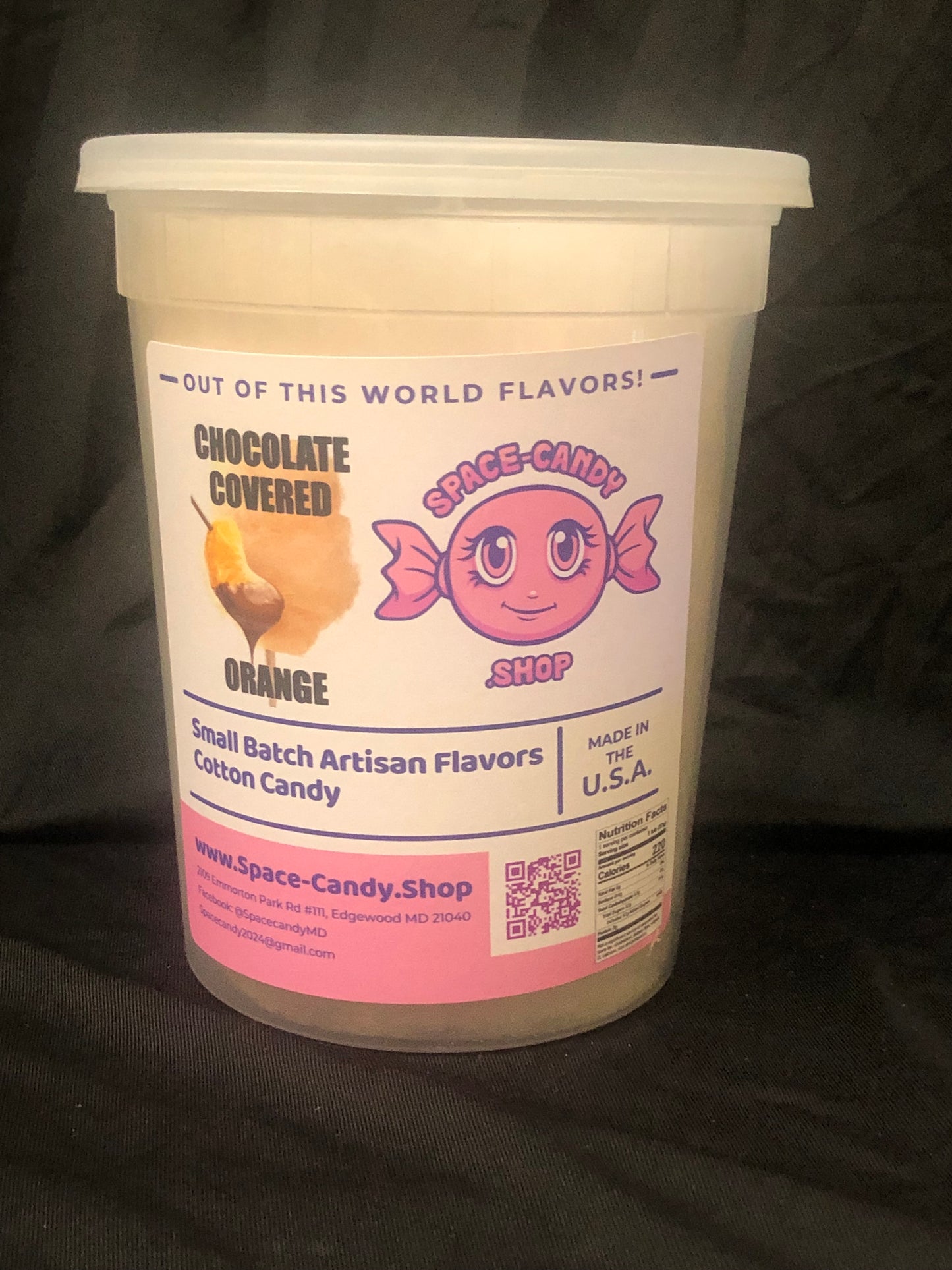 Chocolate Orange Classic Cotton Candy 32 oz. Tub