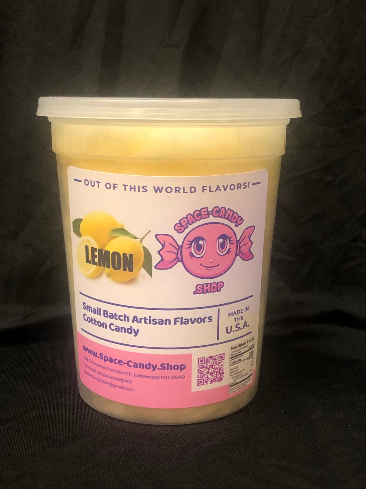 Lemon Classic Cotton Candy 32 oz. Tub