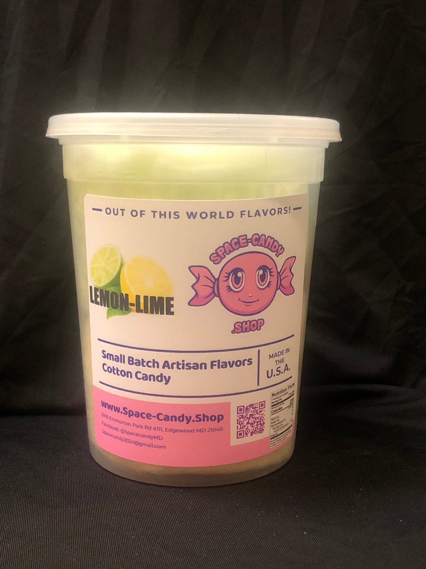 Lemon Lime Classic Cotton Candy 32 oz. Tub