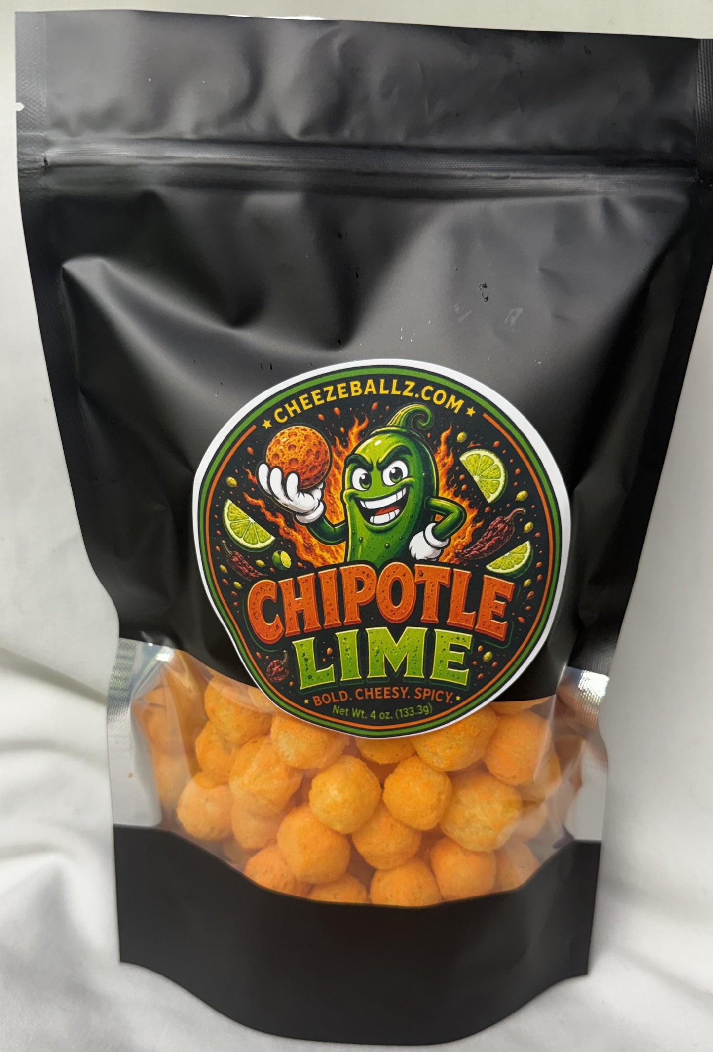 Nacho Cheese - Gourmet Flavored Cheeze Balls - 4 oz. Pouch