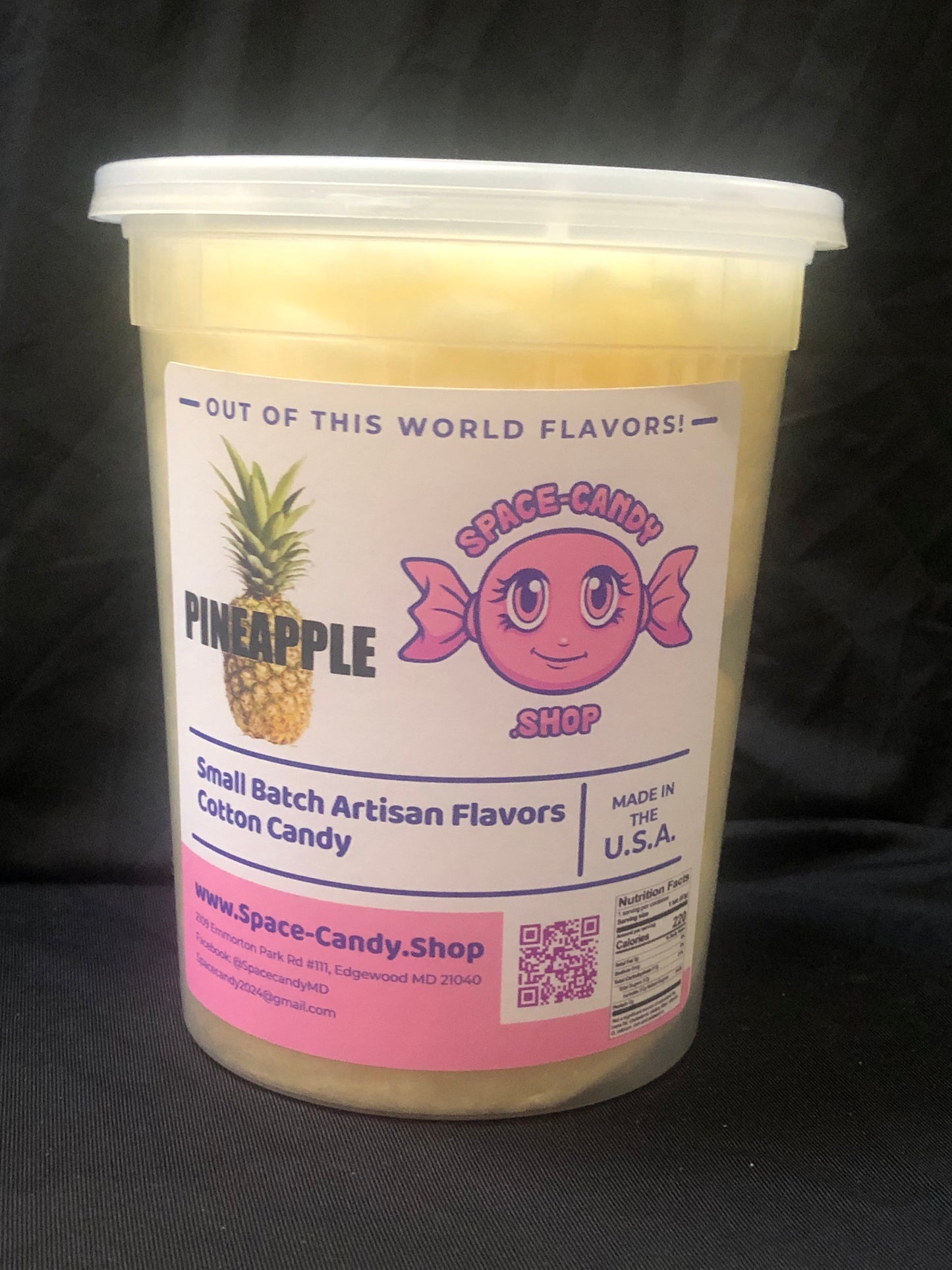 Pineapple Classic Cotton Candy 32 oz. Tub