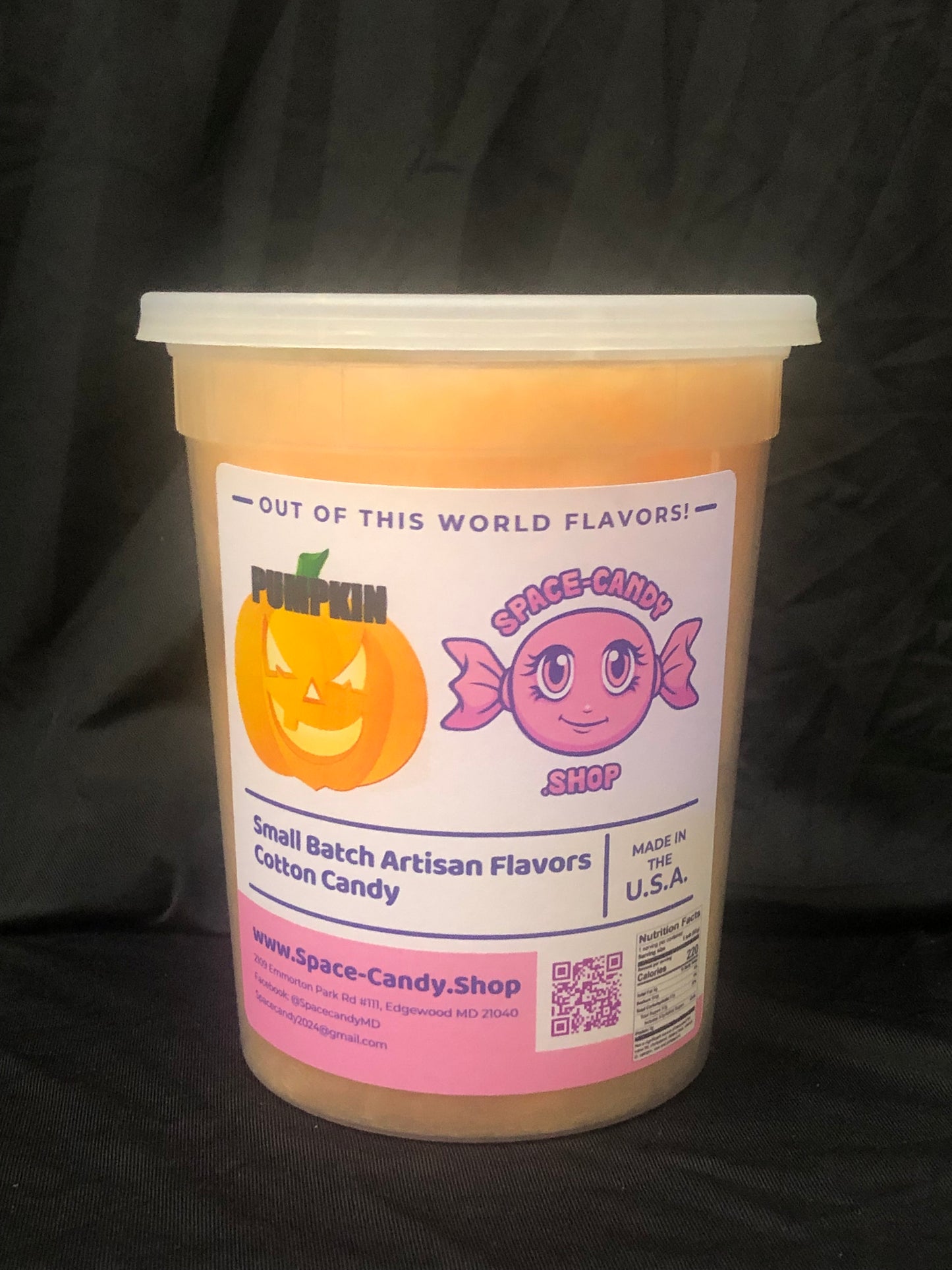 Pumpkin Classic Cotton Candy 32 oz. Tub