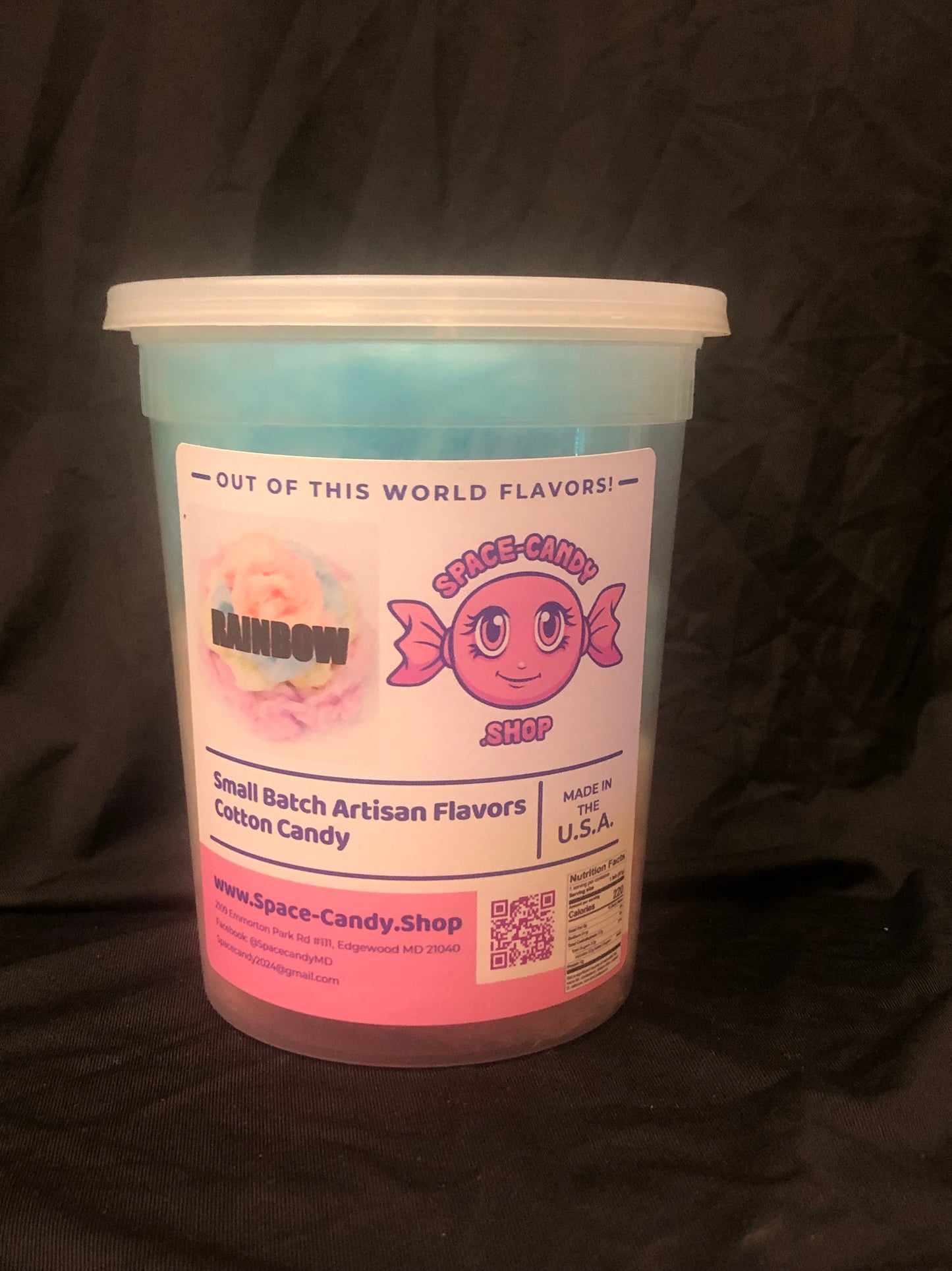 Rainbow Classic Cotton Candy 32 oz. Tub