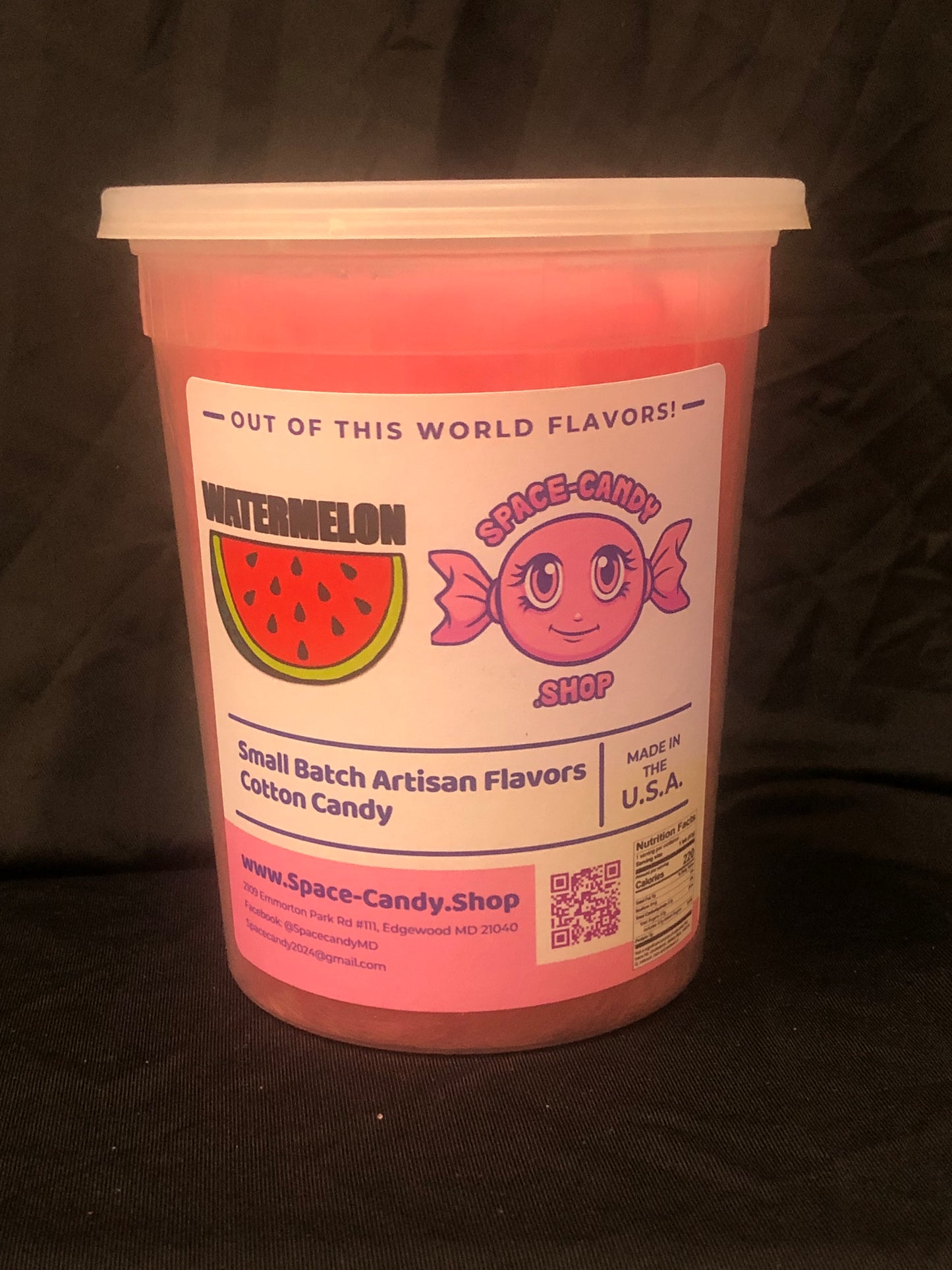 Watermelon Classic Cotton Candy 32 oz. Tub