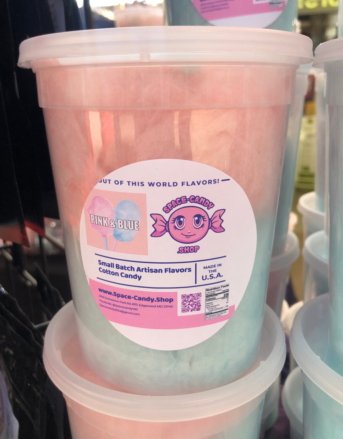 Blue & Pink Classic Cotton Candy 32 oz. Tub