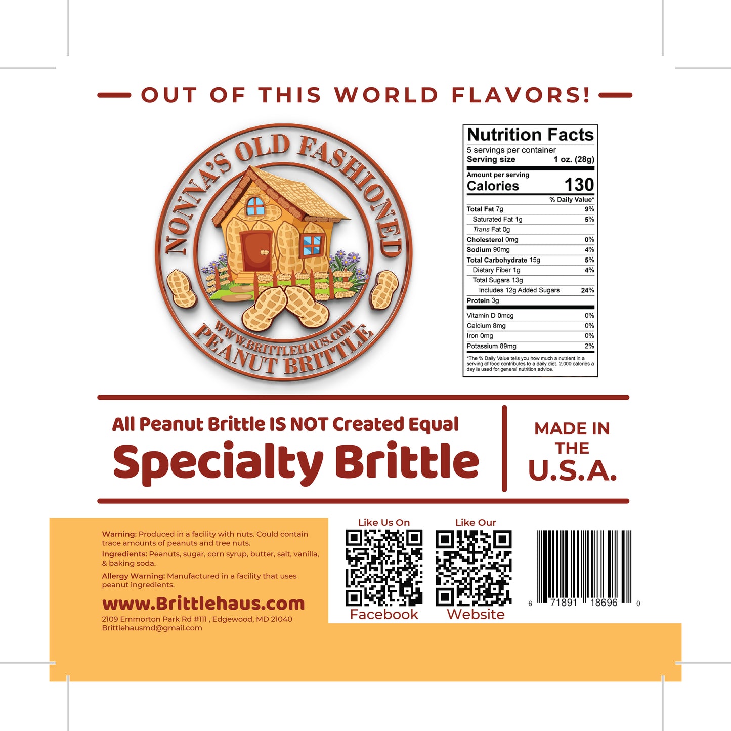 Maryland Old Bay Peanut Brittle